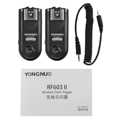 2 PCS YONGNUO RF603C II FSK 2.4GHz Wireless Flash Trigger with C1 Shutter Connecting Cable - free shipping - PMC Jewellery - Order now!