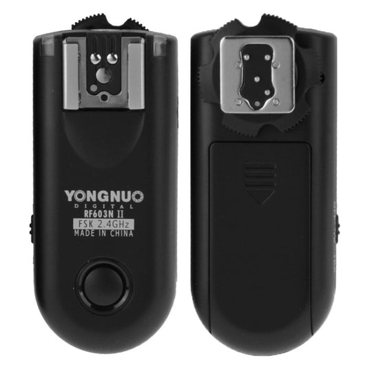 2 PCS YONGNUO RF603N II FSK 2.4GHz Wireless Flash Trigger with N1 Shutter Connecting Cable - free shipping - PMC Jewellery - Order now!