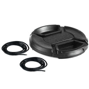 72mm Center Pinch Camera Lens Cap(Black)