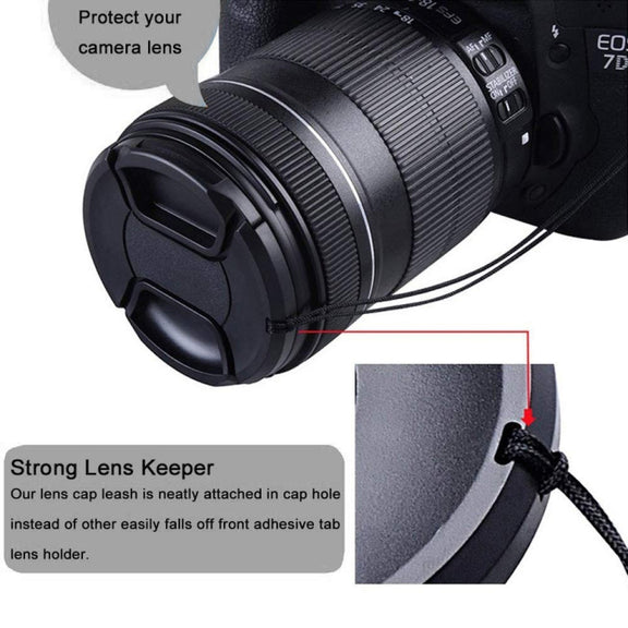 72mm Center Pinch Camera Lens Cap(Black)