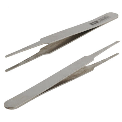 6 PCS Stainless Steel TS-10/ 11/ 12/ 13/ 14/ 15 Straight and Angled Tweezerses(Grey) - Tweezers by VETUS | Online Shopping South Africa | PMC Jewellery | Buy Now Pay Later Mobicred