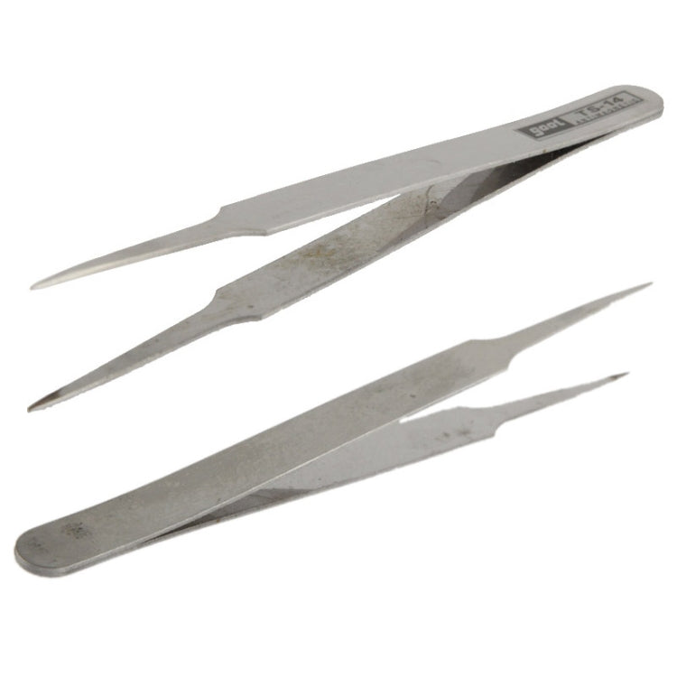 6 PCS Stainless Steel TS-10/ 11/ 12/ 13/ 14/ 15 Straight and Angled Tweezerses(Grey) - Tweezers by VETUS | Online Shopping South Africa | PMC Jewellery | Buy Now Pay Later Mobicred