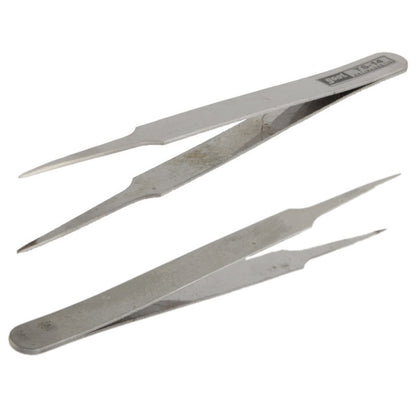 6 PCS Stainless Steel TS-10/ 11/ 12/ 13/ 14/ 15 Straight and Angled Tweezerses(Grey) - Tweezers by VETUS | Online Shopping South Africa | PMC Jewellery | Buy Now Pay Later Mobicred