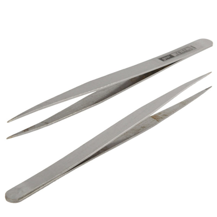 6 PCS Stainless Steel TS-10/ 11/ 12/ 13/ 14/ 15 Straight and Angled Tweezerses(Grey) - Tweezers by VETUS | Online Shopping South Africa | PMC Jewellery | Buy Now Pay Later Mobicred