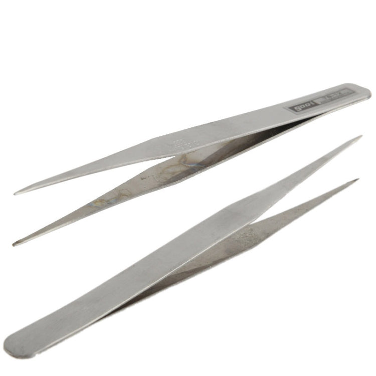 6 PCS Stainless Steel TS-10/ 11/ 12/ 13/ 14/ 15 Straight and Angled Tweezerses(Grey) - Tweezers by VETUS | Online Shopping South Africa | PMC Jewellery | Buy Now Pay Later Mobicred