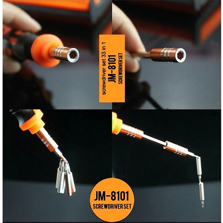 JAKEMY JM-8101 33 in 1 Screwdriver Bit Set with Tweezers & Extension Bar - free shipping - PMC Jewellery - Order now!