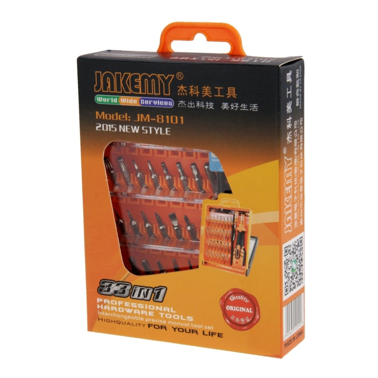 JAKEMY JM-8101 33 in 1 Screwdriver Bit Set with Tweezers & Extension Bar - free shipping - PMC Jewellery - Order now!