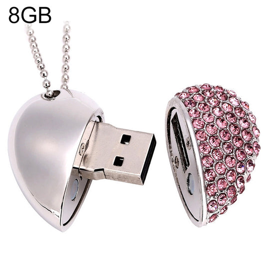 Heart Shaped Diamond Jewelry USB Flash Disk, Special for Valentines Day Gifts (8GB) - free shipping - PMC Jewellery - Order now!