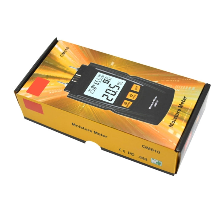 GM610 Digital Wood Moisture Meter(Black) - PH & Moisture Meter by PMC TechLife | Online Shopping South Africa | PMC TechLife | Buy Now Pay Later Mobicred