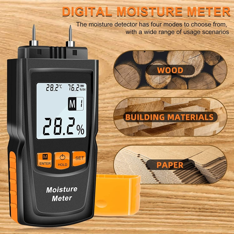 GM610 Digital Wood Moisture Meter(Black) - PH & Moisture Meter by PMC TechLife | Online Shopping South Africa | PMC TechLife | Buy Now Pay Later Mobicred