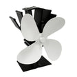 YL603 Eco-friendly Aluminum Alloy Heat Powered Stove Fan with 4 Blades for Wood / Gas / Pellet Stoves (White) - Fireplace Fan by PMC TechLife | Online Shopping South Africa | PMC TechLife | Buy Now Pay Later Mobicred