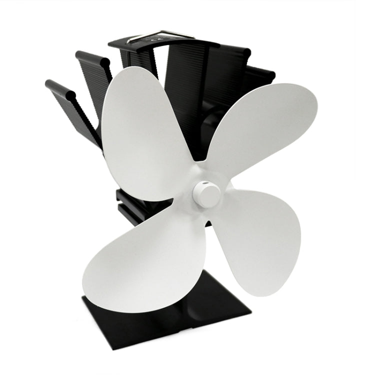 YL603 Eco-friendly Aluminum Alloy Heat Powered Stove Fan with 4 Blades for Wood / Gas / Pellet Stoves (White) - Fireplace Fan by PMC TechLife | Online Shopping South Africa | PMC TechLife | Buy Now Pay Later Mobicred