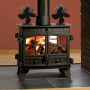 YL603 Eco-friendly Aluminum Alloy Heat Powered Stove Fan with 4 Blades for Wood / Gas / Pellet Stoves (White)