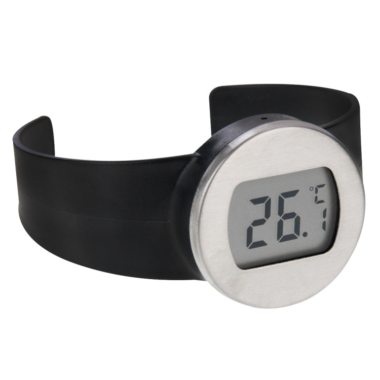 Celsius Degree Digital LCD Display Wine Bottle Thermometer, Suitable Bottle Diameter: 65-80mm (Black + Silver) - free shipping - PMC TechLife - Order now!