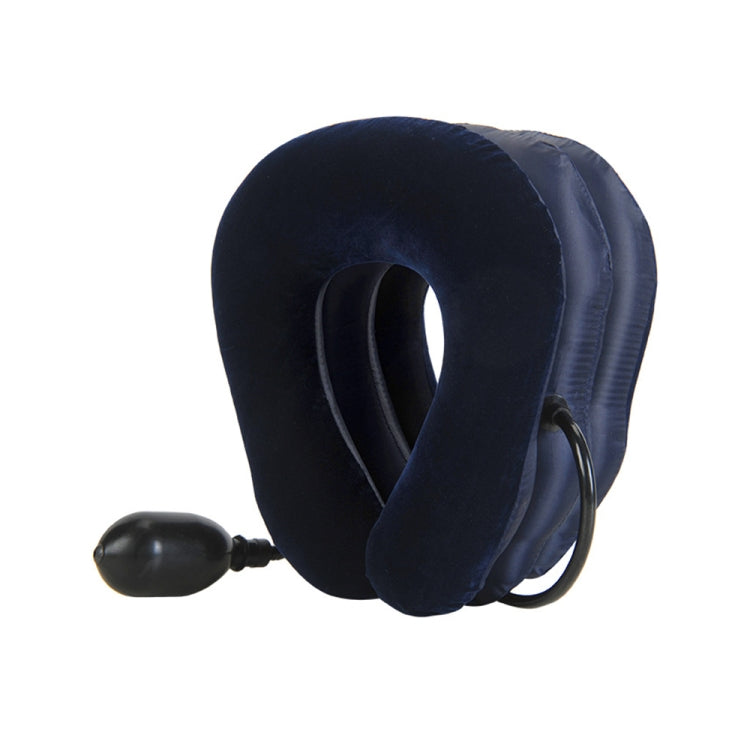 Inflatable Air Cervical Neck Traction Device Soft Head Back Shoulder Neck Ache Massager Headache Pain Relief Relaxation Brace(Dark Blue) - free shipping - PMC TechLife - Order now!