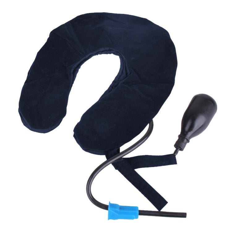 Inflatable Air Cervical Neck Traction Device Soft Head Back Shoulder Neck Ache Massager Headache Pain Relief Relaxation Brace(Dark Blue) - free shipping - PMC TechLife - Order now!