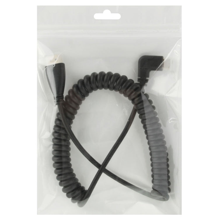 1.4 Version Gold Plated Mini HDMI Male to HDMI Male Coiled Cable, Support 3D / Ethernet, Length: 0.6m-2m - free shipping - PMC TechLife - Order now!