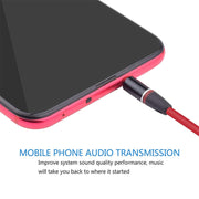 1.2m Aux Audio Cable 3.5mm Male to Female, Compatible with Phones, Tablets, Headphones, MP3 Player, Car/Home Stereo & More(Red)
