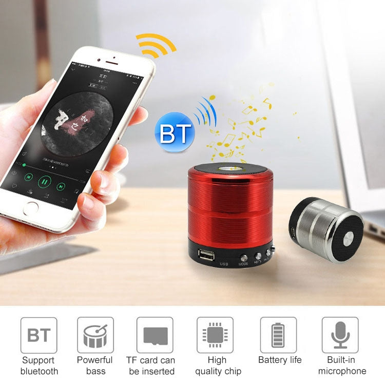 S28 Metal Mobile Bluetooth Stereo Portable Speaker with Hands-free Call Function(Silver)
