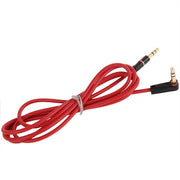 1.2m Aux Audio Cable 3.5mm Elbow Male to Straight  Male, Compatible with Phones, Tablets, Headphones, MP3 Player, Car/Home Stereo & More(Red)