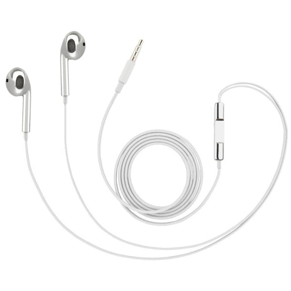 3.5mm Stereo Electroplating Wire Control Earphone for Android Phones / PC / MP3 Player / Laptops(Silver)