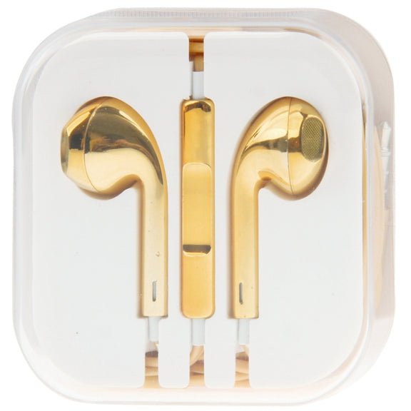 3.5mm Stereo Electroplating Wire Control Earphone for Android Phones / PC / MP3 Player / Laptops(Yellow)
