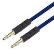 1m Noodle Style Aux Audio Cable 3.5mm Male to Male, Compatible with Phones, Tablets, Headphones, MP3 Player, Car/Home Stereo & More(Dark Blue) - free shipping - PMC TechLife - Order now!