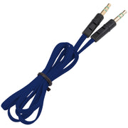 1m Noodle Style Aux Audio Cable 3.5mm Male to Male, Compatible with Phones, Tablets, Headphones, MP3 Player, Car/Home Stereo & More(Dark Blue)