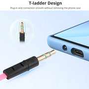 1m Noodle Style Aux Audio Cable 3.5mm Male to Male, Compatible with Phones, Tablets, Headphones, MP3 Player, Car/Home Stereo & More(Dark Blue)
