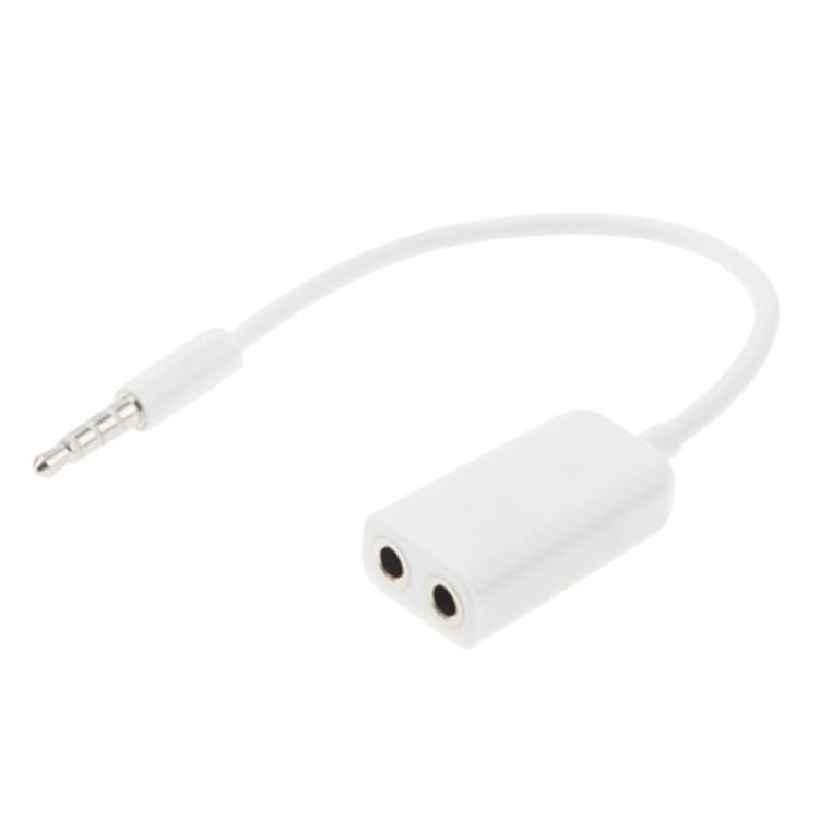 Stereo Audio Aux Cable 3.5mm Male to 2 Female Splitter Adapter, Compatible with Phones, Tablets, Headphones, MP3 Player, Car/Home Stereo & More(White) - Cable & Splitter by PMC TechLife | Online Shopping South Africa | PMC TechLife | Buy Now Pay Later Mobicred