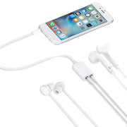 Stereo Audio Aux Cable 3.5mm Male to 2 Female Splitter Adapter, Compatible with Phones, Tablets, Headphones, MP3 Player, Car/Home Stereo & More(White)