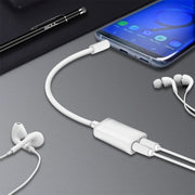 Stereo Audio Aux Cable 3.5mm Male to 2 Female Splitter Adapter, Compatible with Phones, Tablets, Headphones, MP3 Player, Car/Home Stereo & More(White)