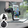 Suction Cup 360 Degree Rotatable Car Holder, For iPhone, Galaxy, Huawei, Xiaomi, LG, HTC and Other Smart Phones(Black) - Car Holders by PMC TechLife | Online Shopping South Africa | PMC TechLife