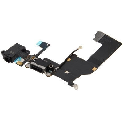 Original Tail Connector Charger Flex Cable + Headphone Audio Jack Ribbon Flex Cable for iPhone 5(Black) - iPhone 5 Parts by PMC TechLife | Online Shopping South Africa | PMC TechLife