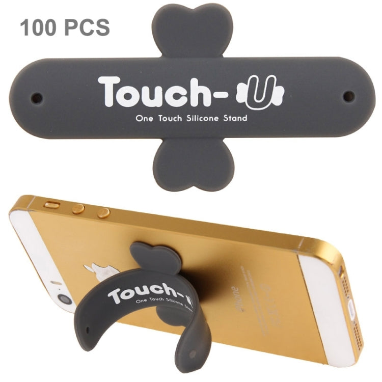 100 PCS Touch-u One Touch Universal Silicone Stand Holder(Grey) - Desktop Holder by PMC TechLife | Online Shopping South Africa | PMC TechLife