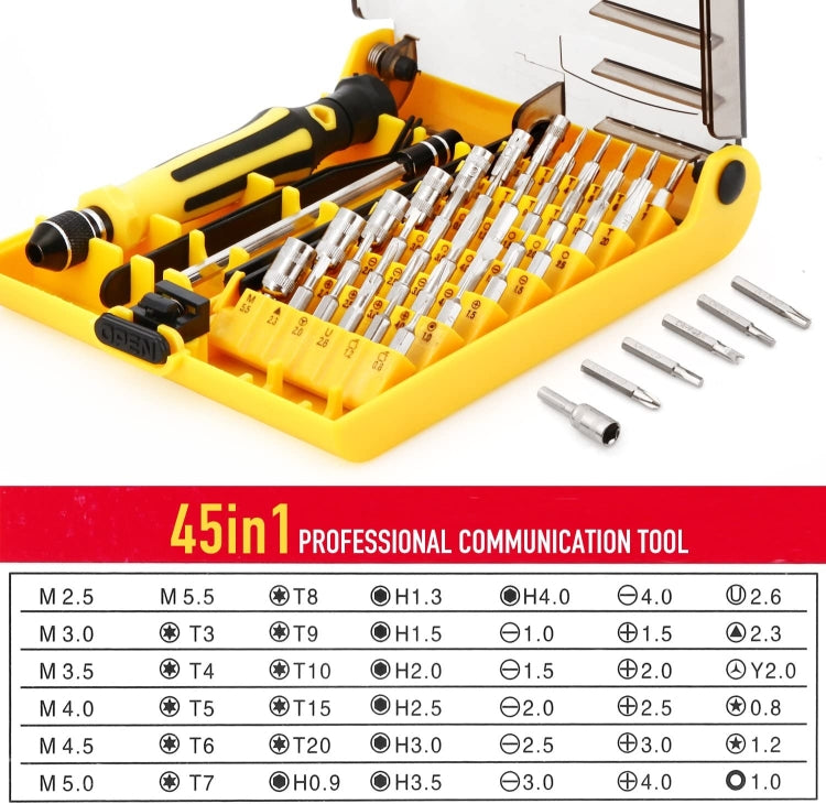6089, 45 in 1 Screwdriver Repair Tool Set - Screwdriver by PMC TechLife | Online Shopping South Africa | PMC TechLife
