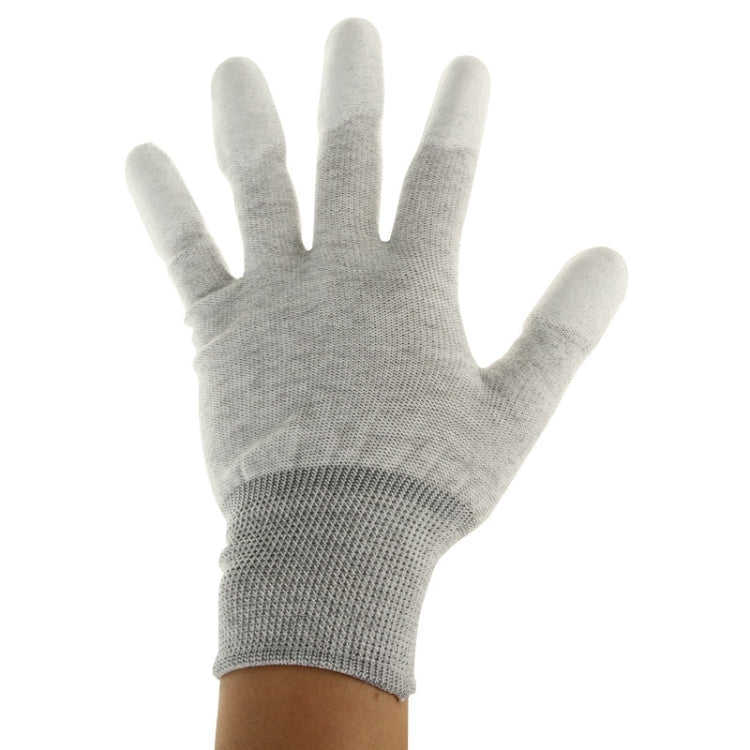 Anti Static ESD Safe Universal Size PU Fingertip Coating Gloves for Computer / Electronic / Phone Repair, Pair of 2(Grey) - free shipping - PMC TechLife - Order now!