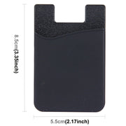 Smart Wallet Silicone Card Holder for iPhone Series(Black)