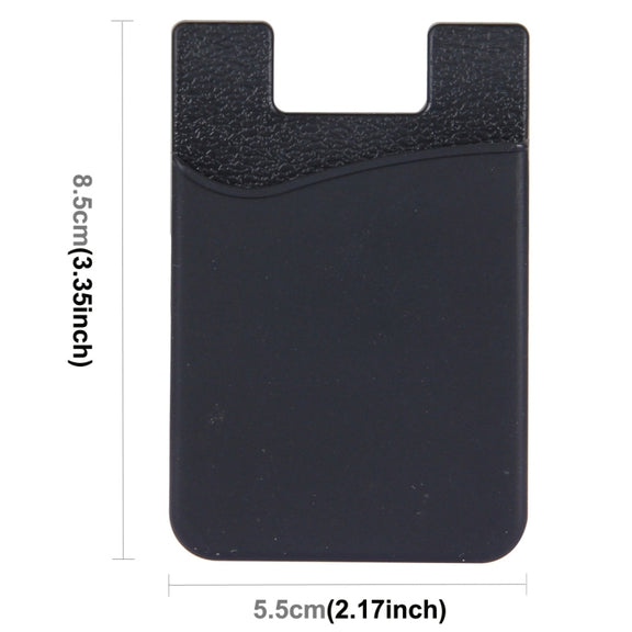 Smart Wallet Silicone Card Holder for iPhone Series(Black)