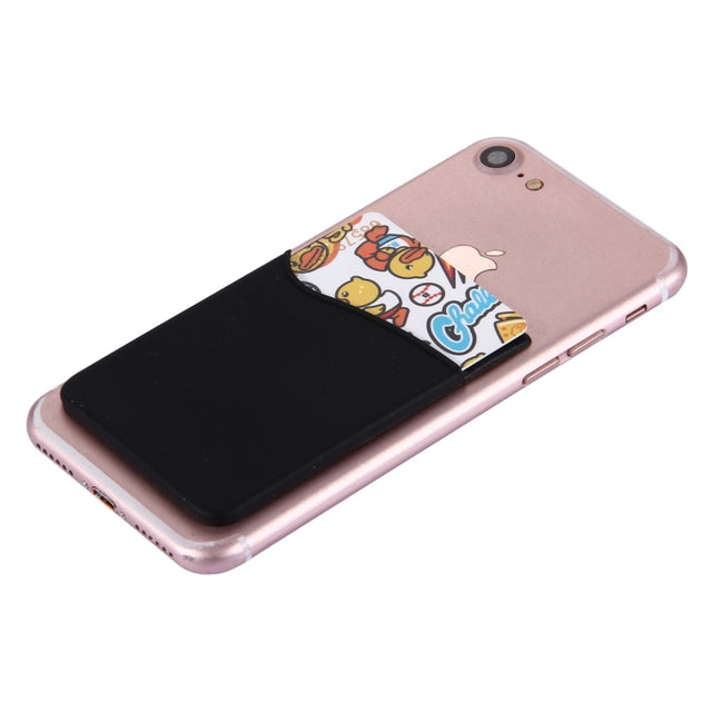 Smart Wallet Silicone Card Holder for iPhone Series(Black)