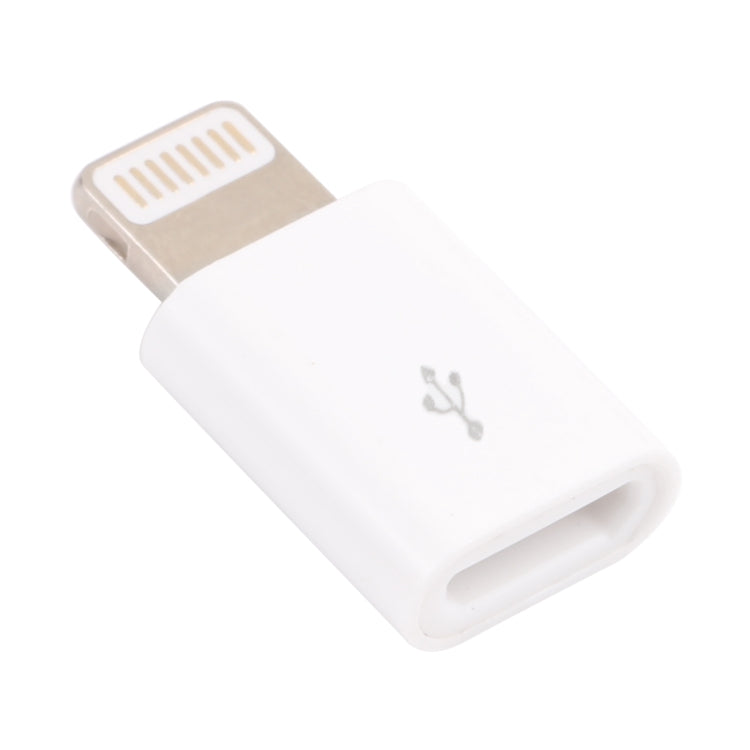 Micro USB Female to 8 Pin Male Mini Adapter(White) - Converter & Adapter by PMC TechLife | Online Shopping South Africa | PMC TechLife | Buy Now Pay Later Mobicred