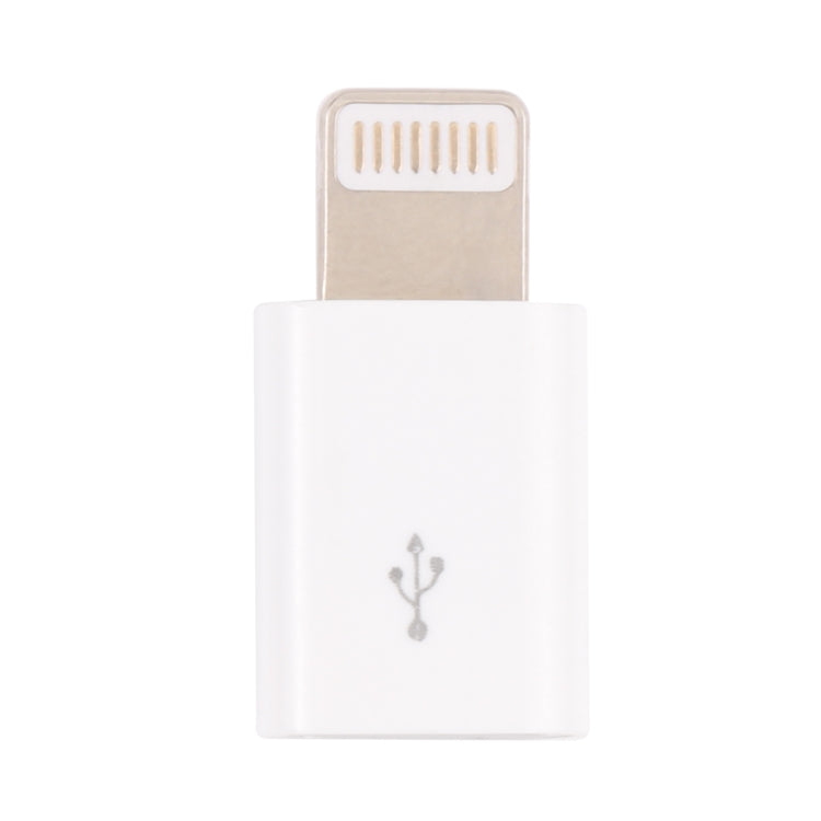 Micro USB Female to 8 Pin Male Mini Adapter(White) - Converter & Adapter by PMC TechLife | Online Shopping South Africa | PMC TechLife | Buy Now Pay Later Mobicred