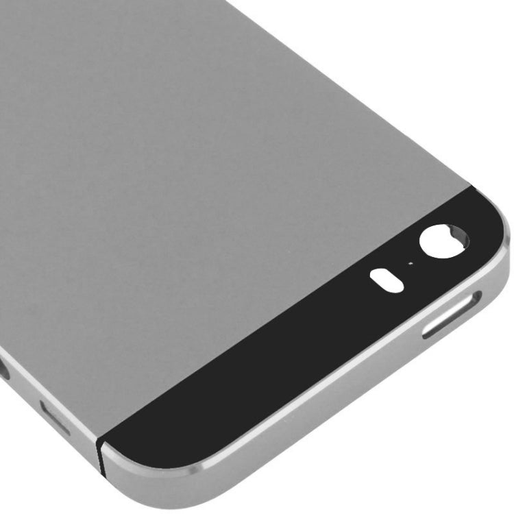 Full Housing Alloy  Back Cover with Mute Button + Power Button + Volume Button + Nano SIM Card Tray for iPhone 5S(Grey) - iPhone 5 Parts by PMC TechLife | Online Shopping South Africa | PMC TechLife