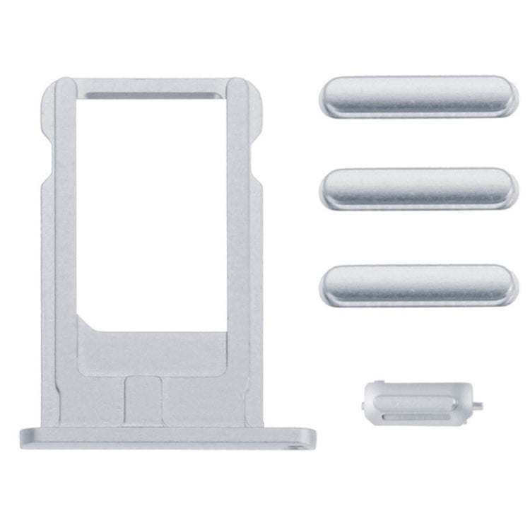 Full Assembly Housing Cover for iPhone 6, Including Back Cover & Card Tray & Volume Control Key & Power Button & Mute Switch Vibrator Key(Silver)