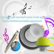 Mushroom Shape Bluetooth Speaker with Suction Holder(Red)