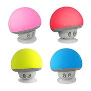 Mushroom Shape Bluetooth Speaker with Suction Holder(Red)
