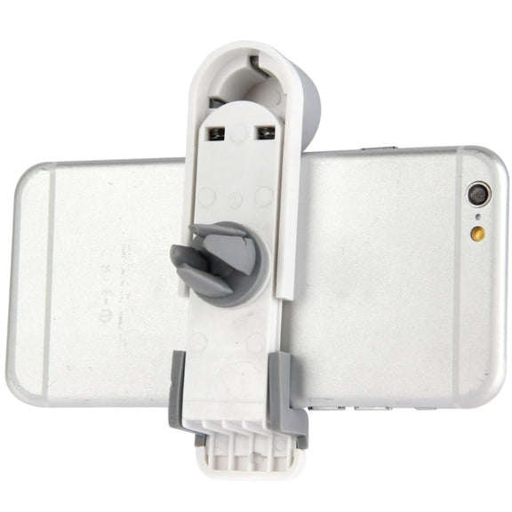 Portable Air Vent Car Mount Holder, For iPhone, Galaxy, Sony, Lenovo, HTC, Huawei, and other Smartphones (White + Grey)(White)