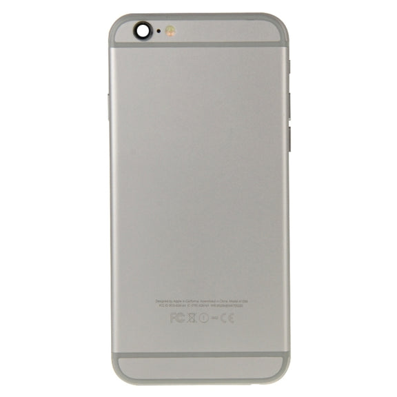 Full Housing Back Cover with Power Button & Volume Button Flex Cable & Charging Port Flex Cable & Speaker Ringer Buzzer for iPhone 6(Grey)