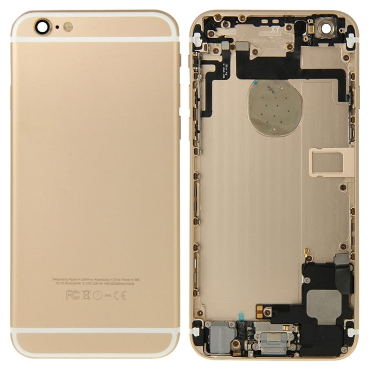 Full Housing Back Cover with Power Button & Volume Button Flex Cable & Charging Port Flex Cable & Speaker Ringer Buzzer for iPhone 6(Gold) - iPhone 6/6 Plus Parts by PMC TechLife | Online Shopping South Africa | PMC TechLife
