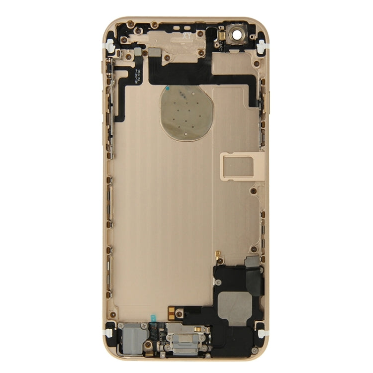 Full Housing Back Cover with Power Button & Volume Button Flex Cable & Charging Port Flex Cable & Speaker Ringer Buzzer for iPhone 6(Gold) - iPhone 6/6 Plus Parts by PMC TechLife | Online Shopping South Africa | PMC TechLife